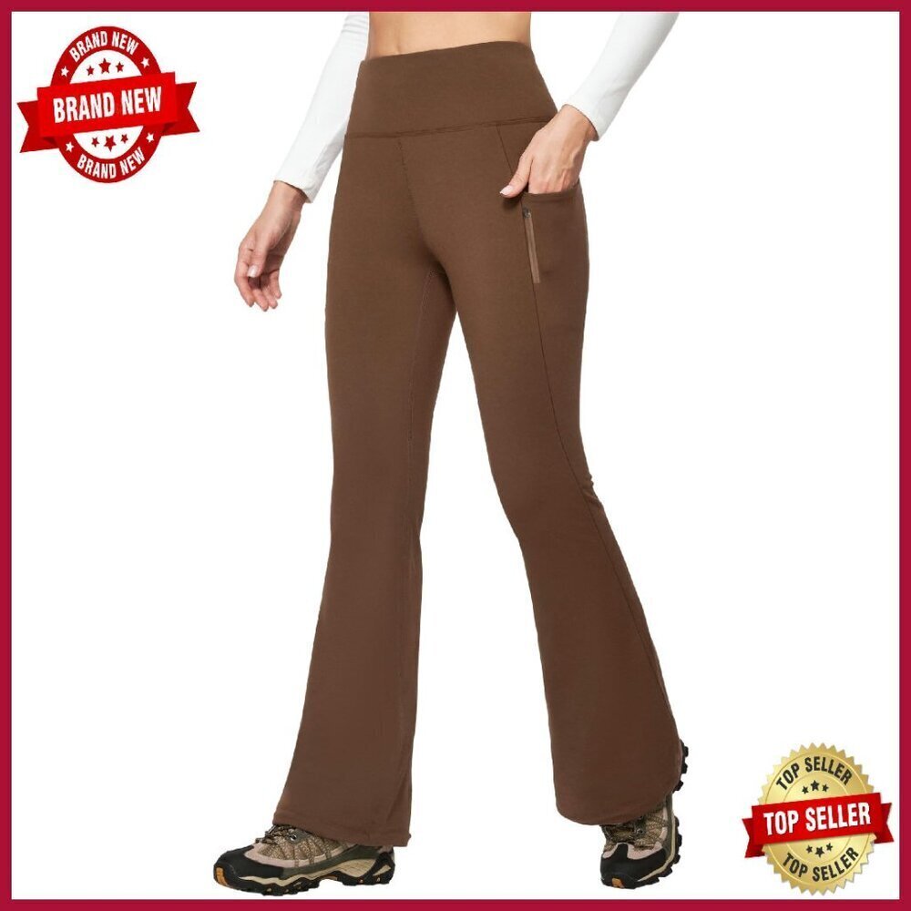 Fleece Lined Thermal Hiking Pants Water Resistant Bootcut with Pockets